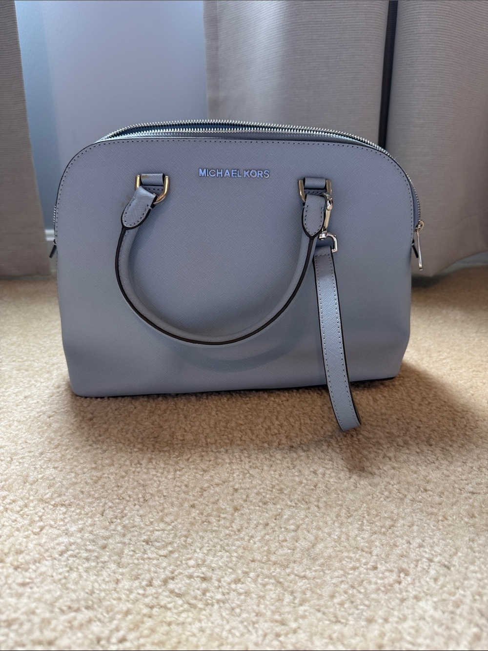 Michael Kors Powder Blue Saffiano Satchel